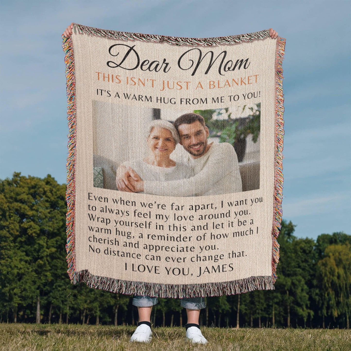 Long Distance Blanket Gift, Mother's Day Blanket Gift