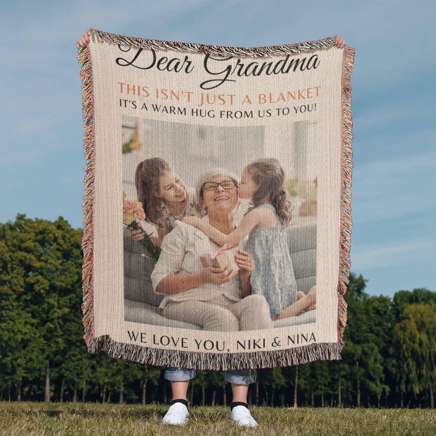 Custom Blanket Grandma Gift