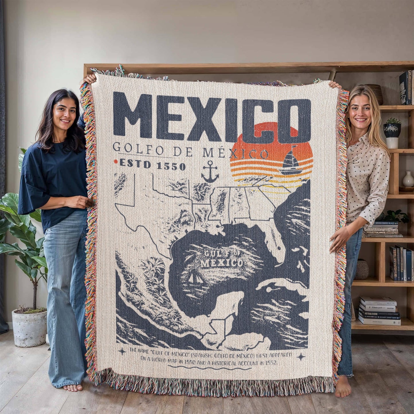 Gold Of Mexico Blanket, Retro Blanket Liberal Gift