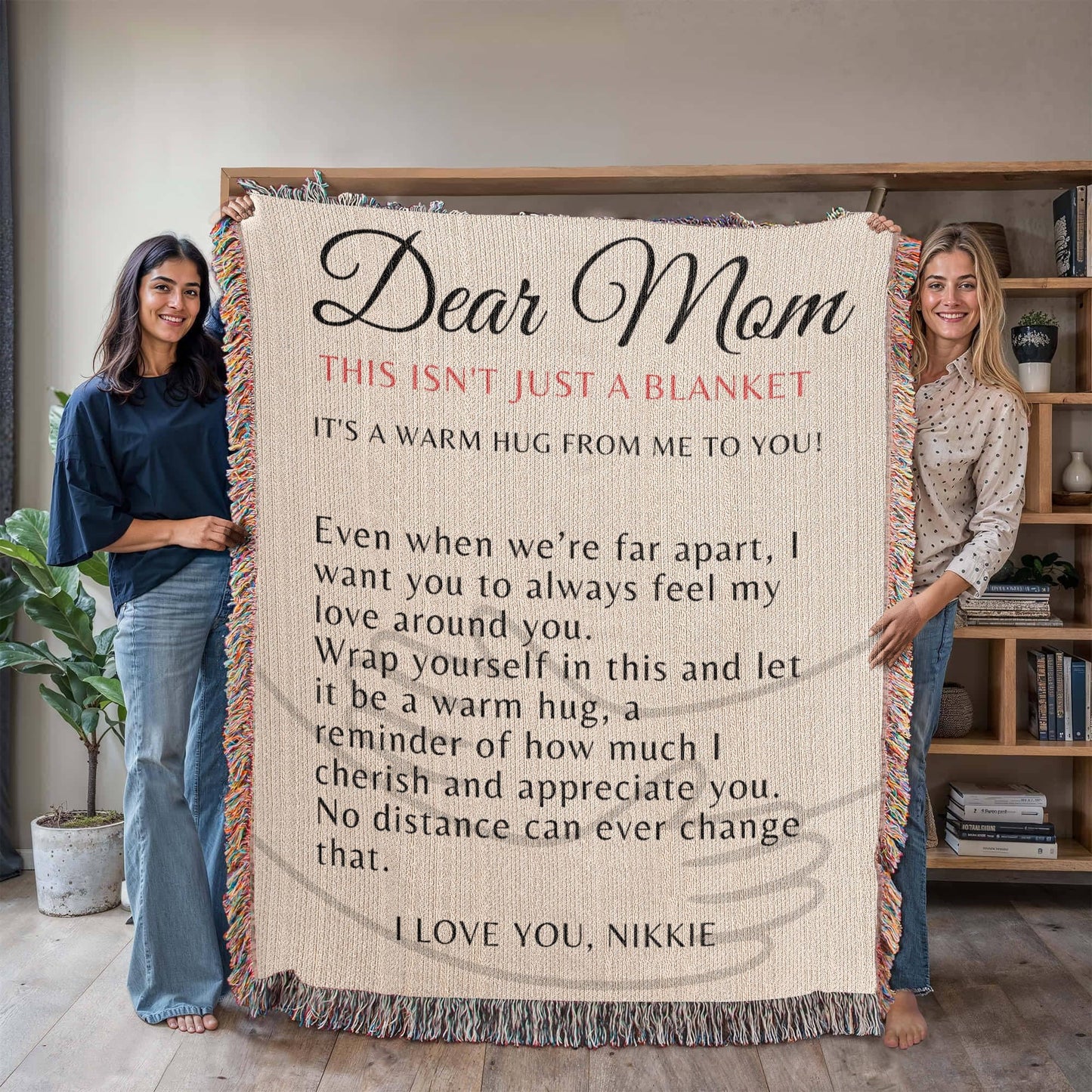 Custom Hug Blanket For Mom