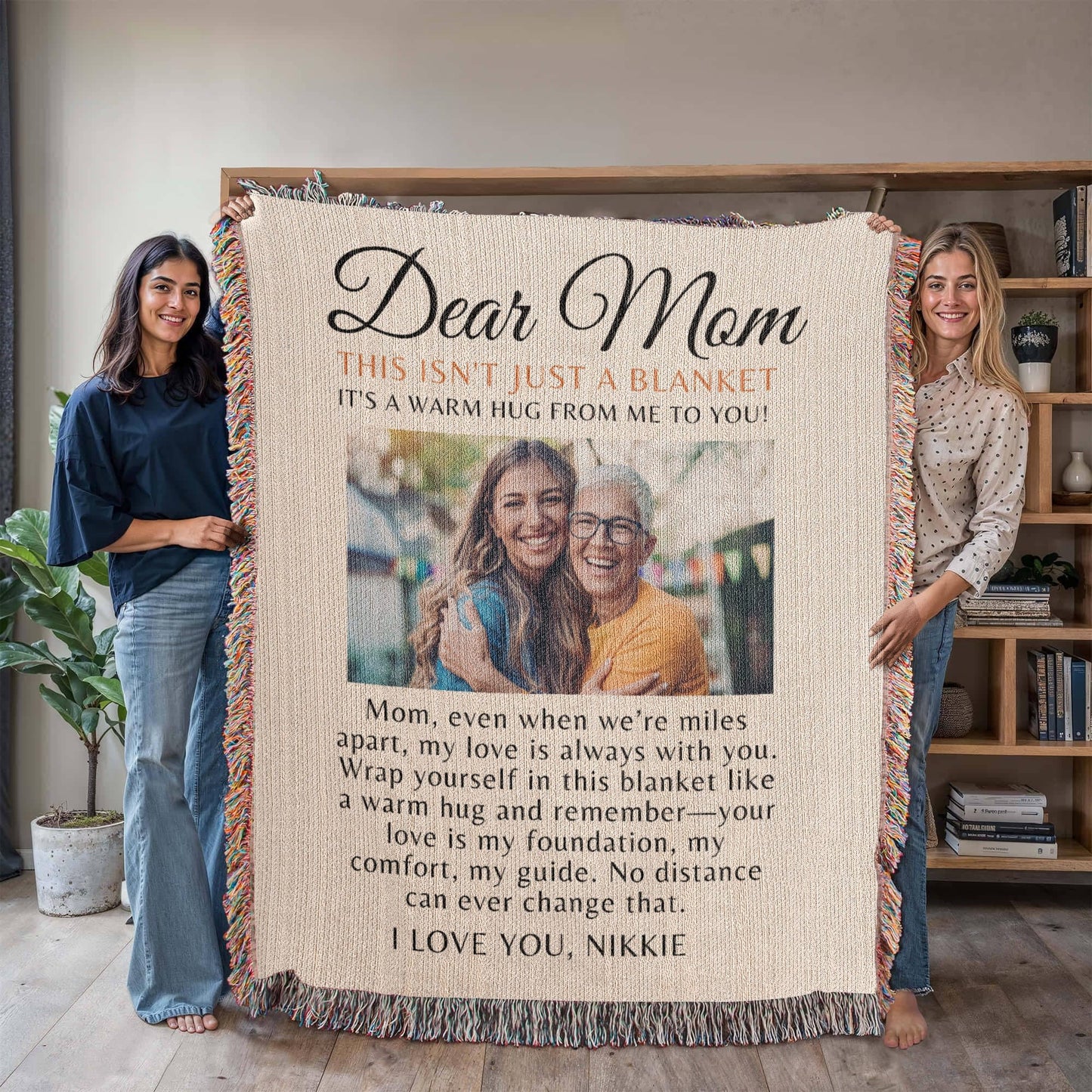 Custom Blanket For Mom, Long Distance Gift For Mom