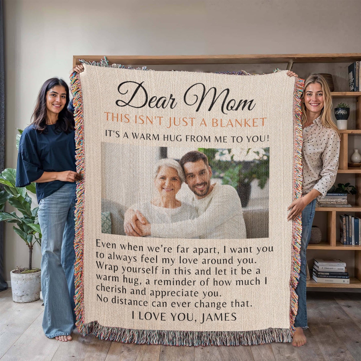 Long Distance Blanket Gift, Mother's Day Blanket Gift