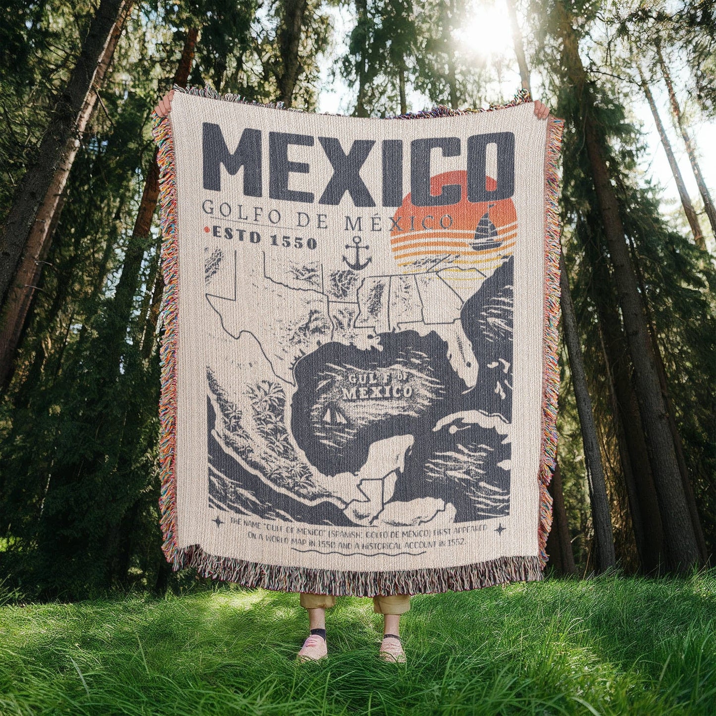 Gold Of Mexico Blanket, Retro Blanket Liberal Gift