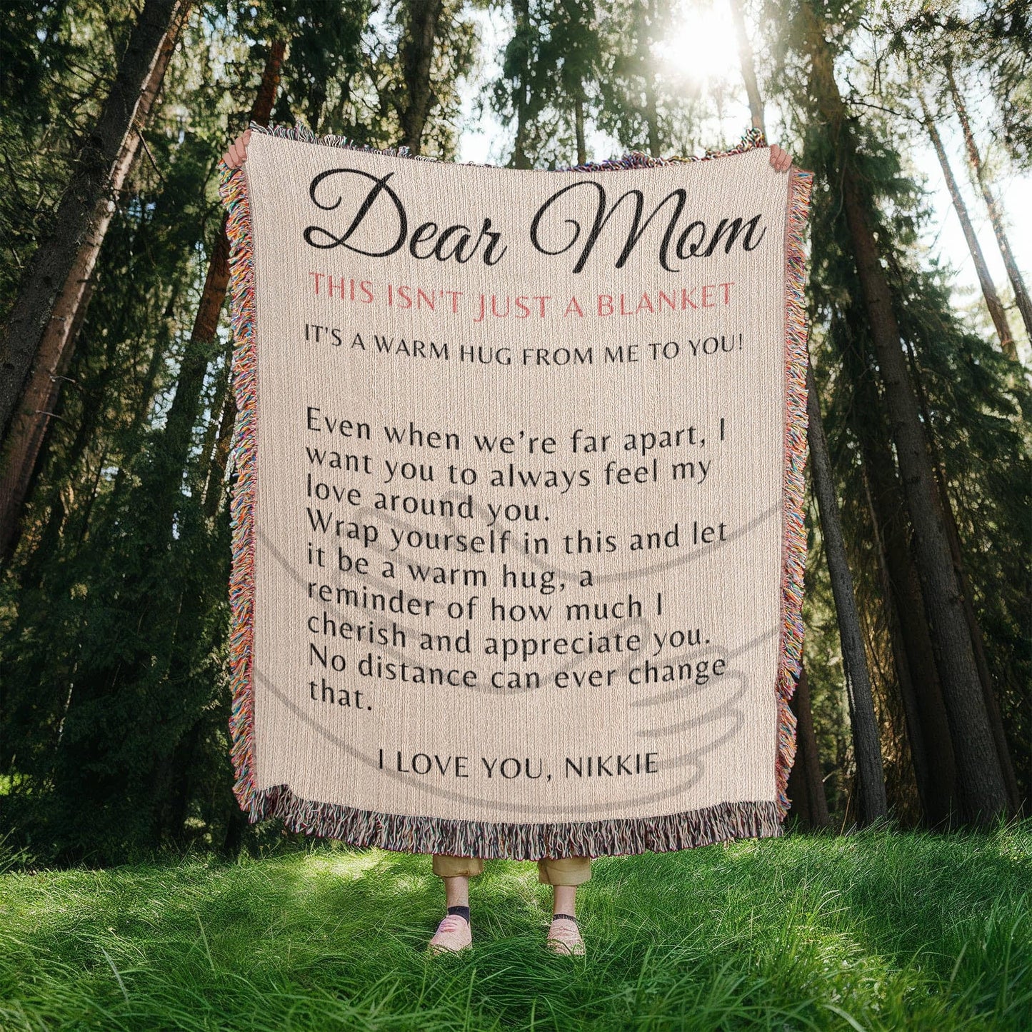 Custom Hug Blanket For Mom