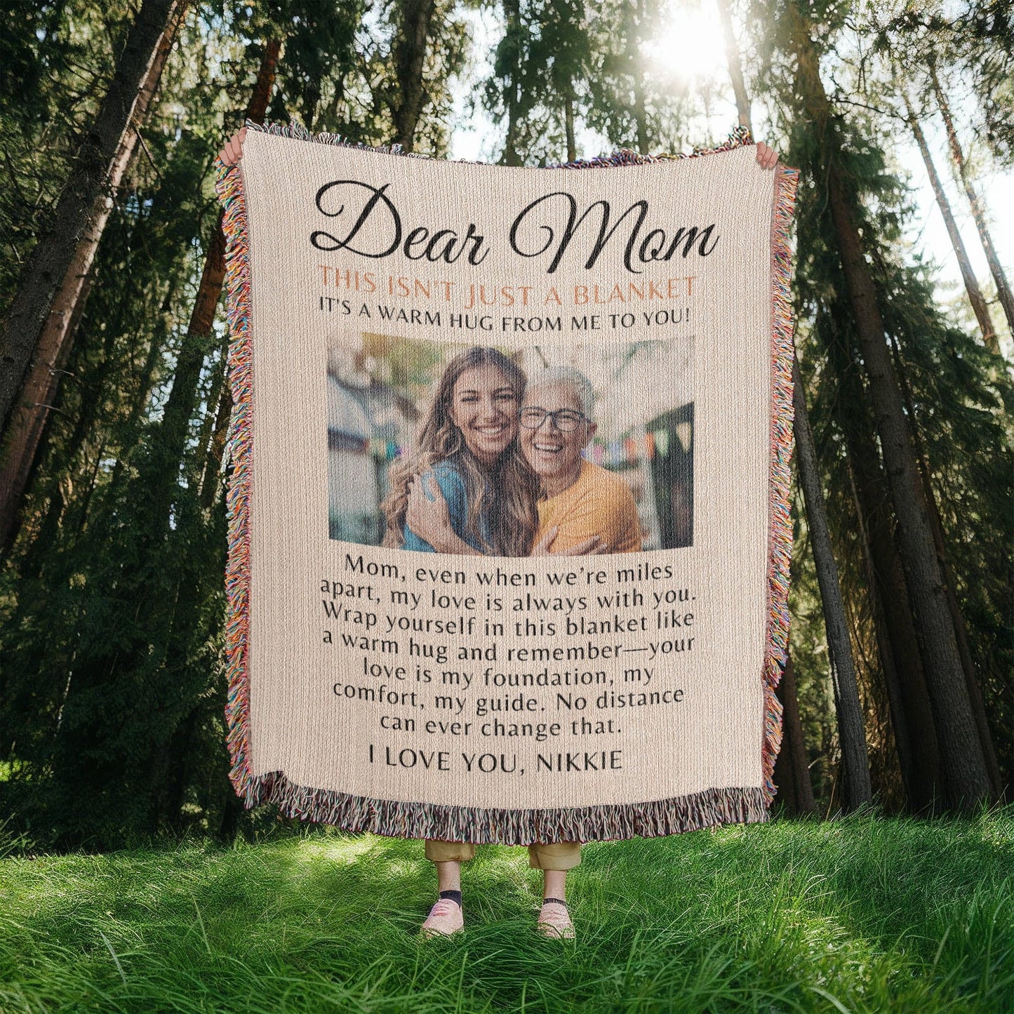 Custom Blanket For Mom, Long Distance Gift For Mom