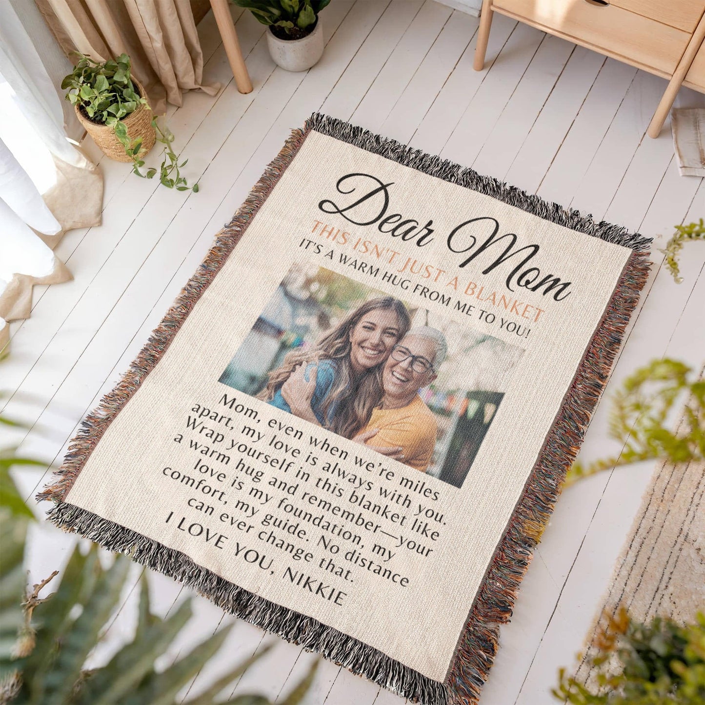 Custom Blanket For Mom, Long Distance Gift For Mom