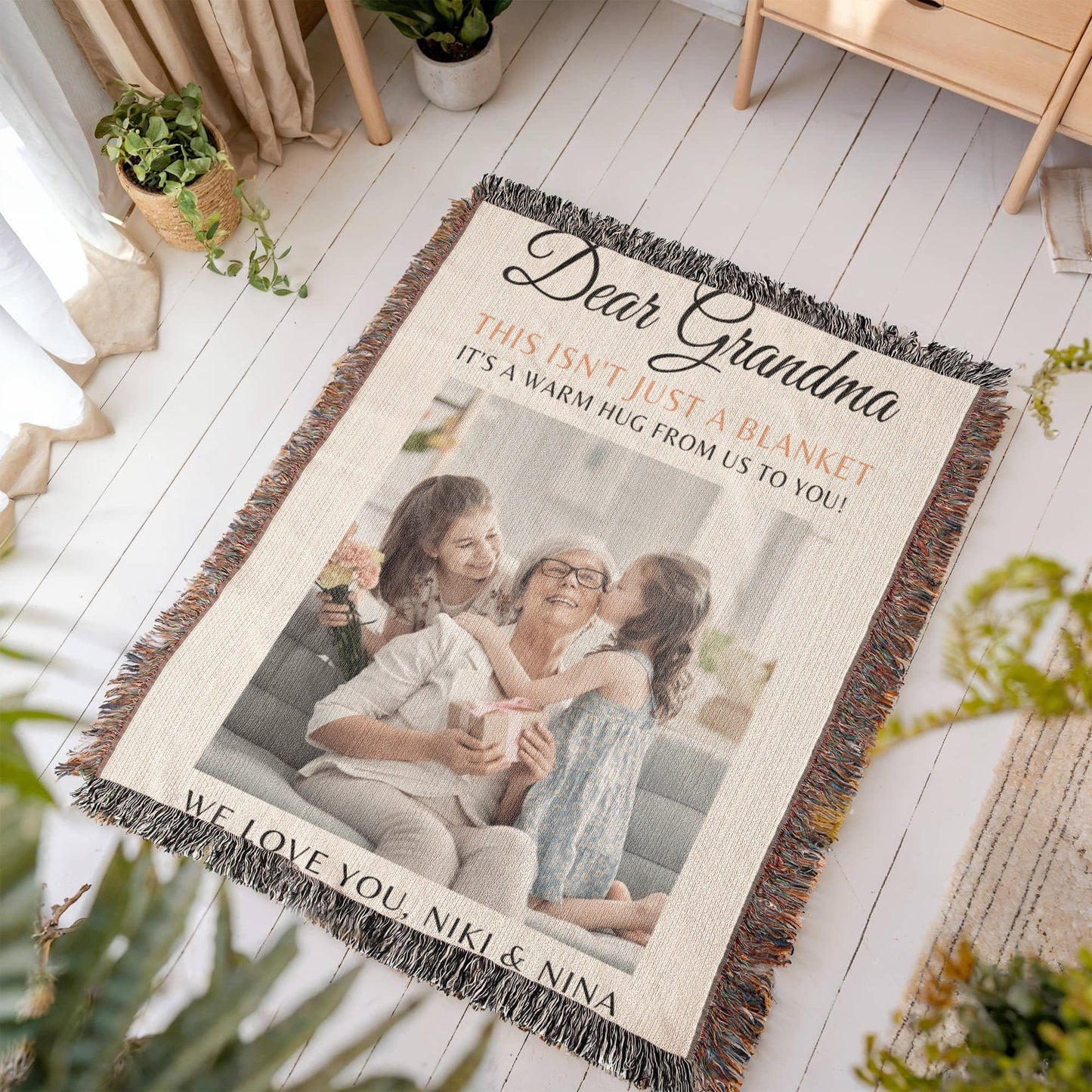 Custom Blanket Grandma Gift