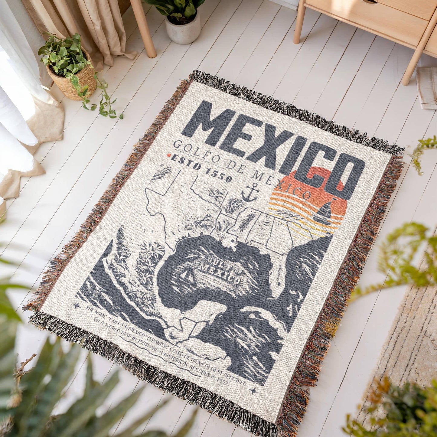 Gold Of Mexico Blanket, Retro Blanket Liberal Gift