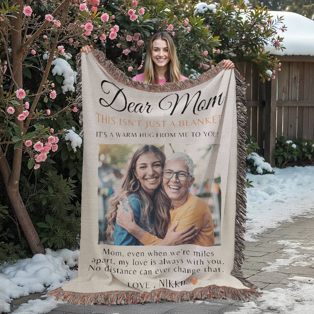Custom Photo Blanket For Mom, Mothers day Blanket Gift
