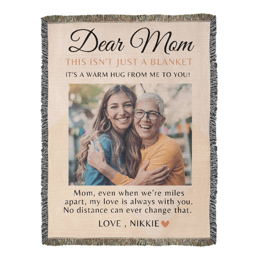 Custom Photo Blanket For Mom, Mothers day Blanket Gift