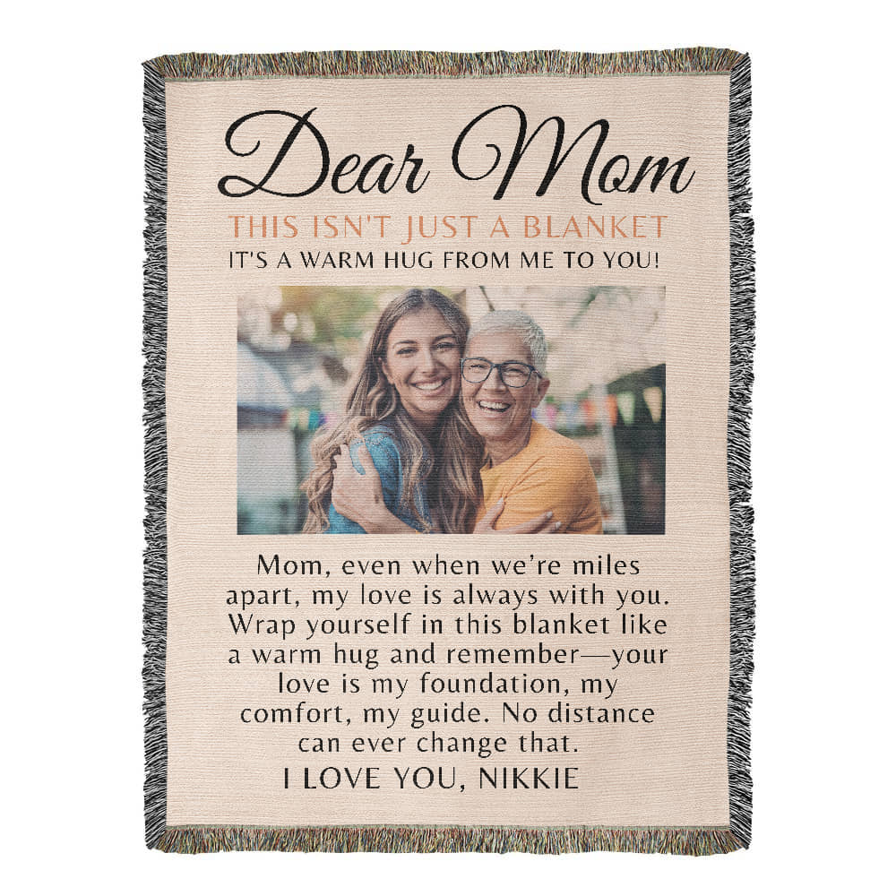 Custom Blanket For Mom, Long Distance Gift For Mom