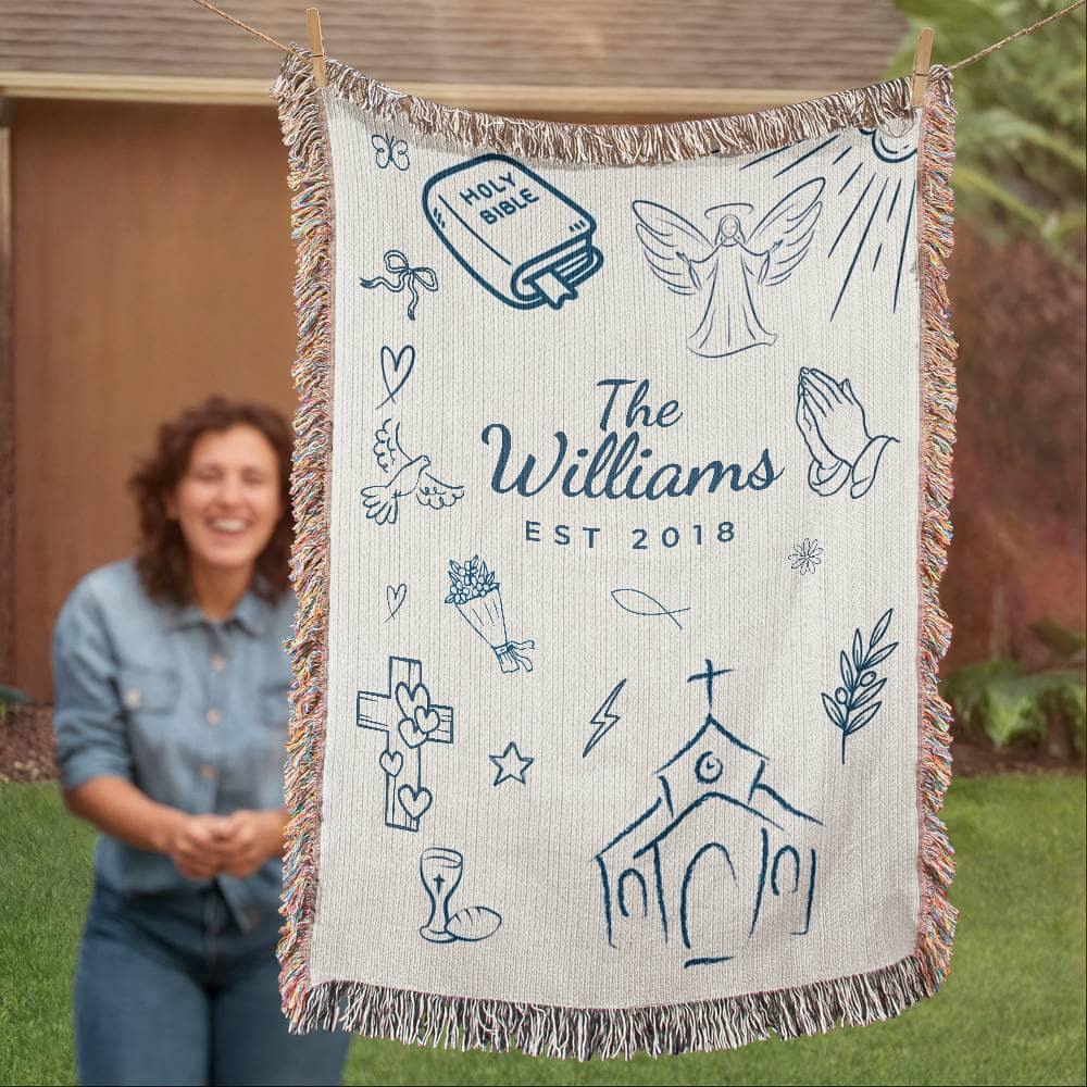 Christian Family Name Custom Blanket