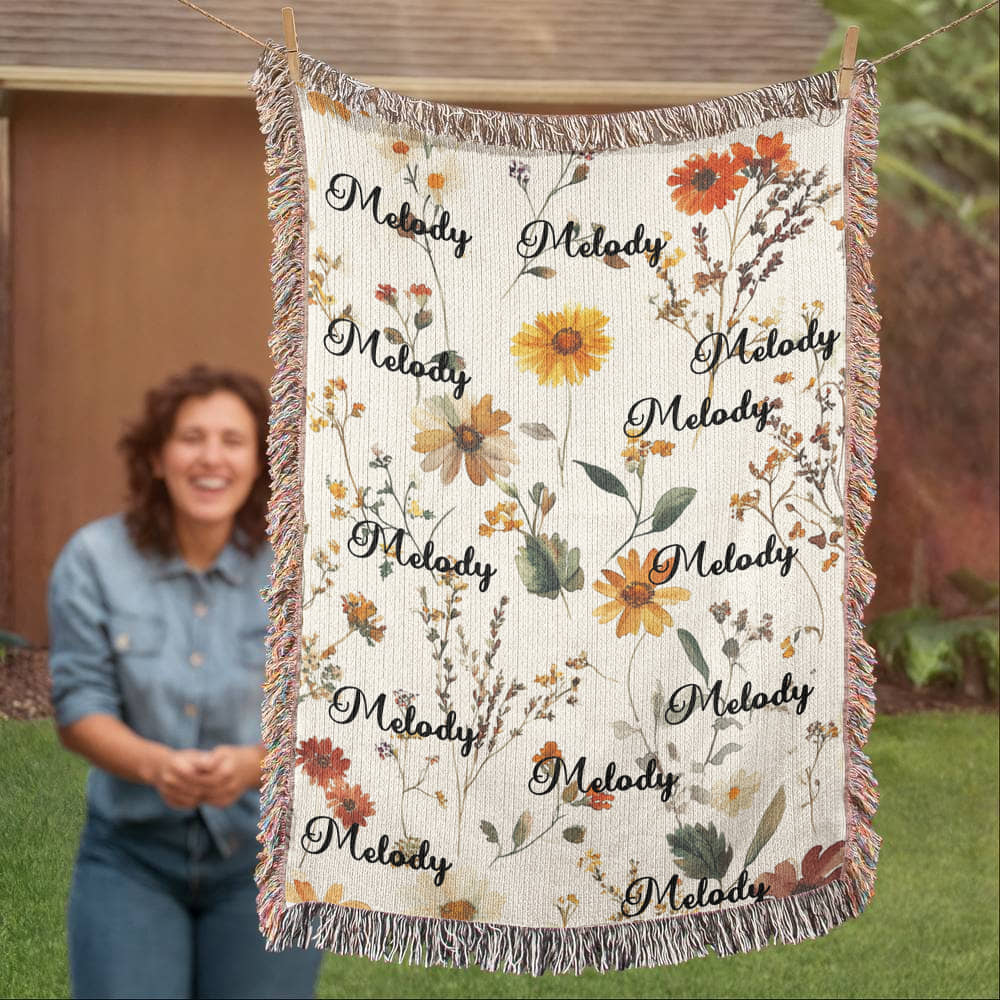 custom floral blanket