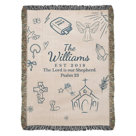 The Lord Is Our Shepherd Family Blanket