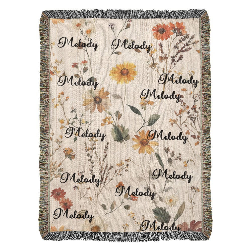 custom floral blanket