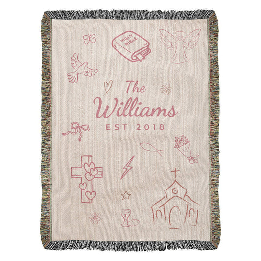 Christian Family Blanket-Pink