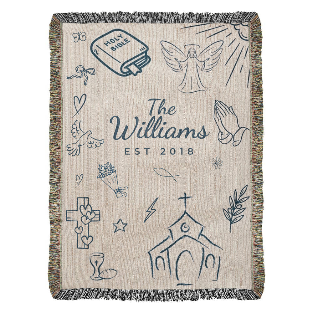 Christian Family Name Custom Blanket