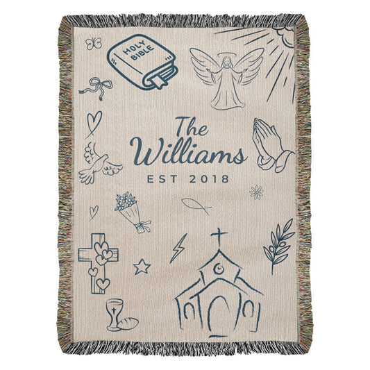 Christian Family Name Custom Blanket