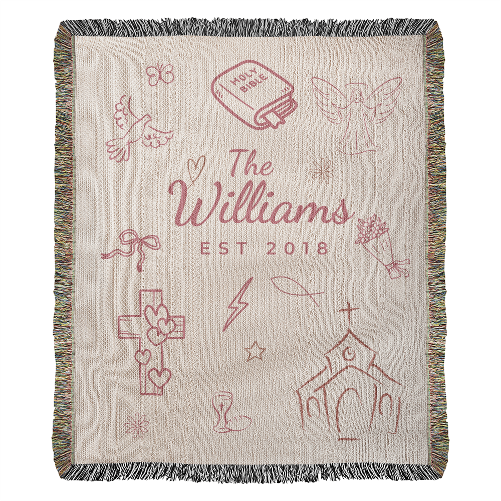 Christian Family Blanket-Pink