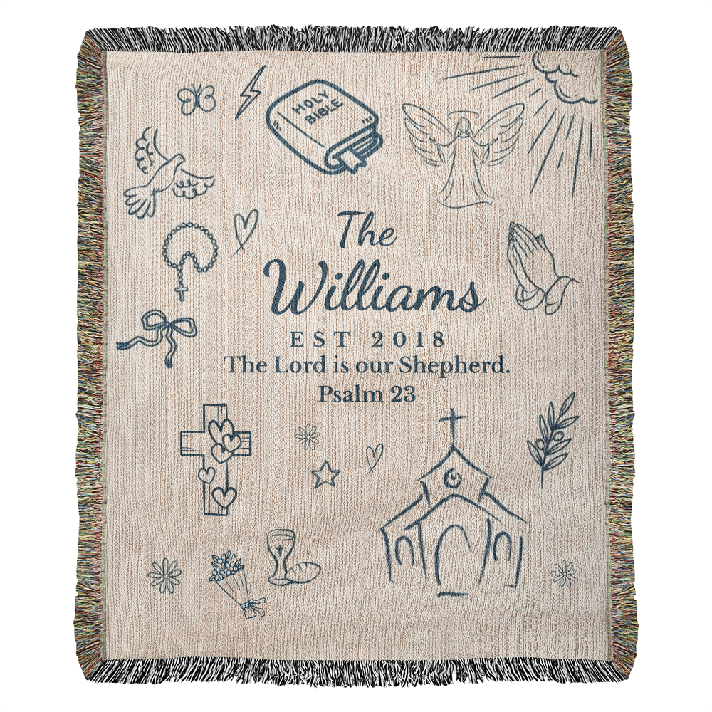 The Lord Is Our Shepherd Family Blanket