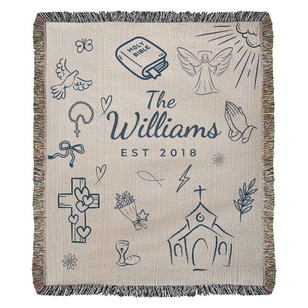 Christian Family Name Custom Blanket