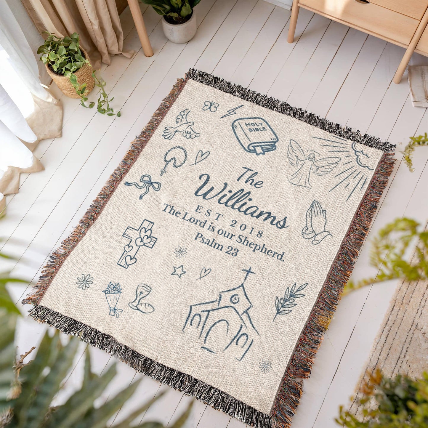 The Lord Is Our Shepherd Family Blanket