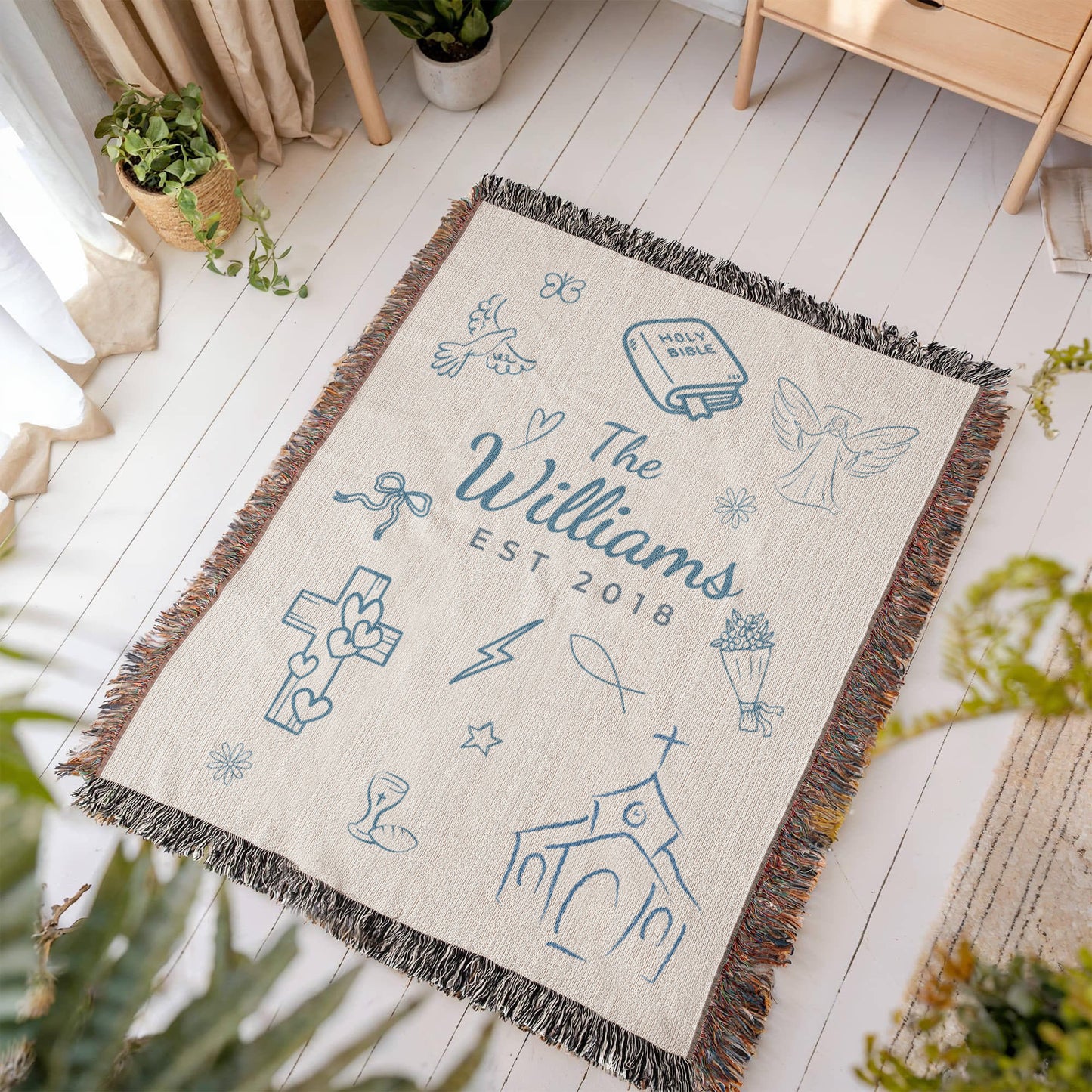 Family name Christian Blue Blanket