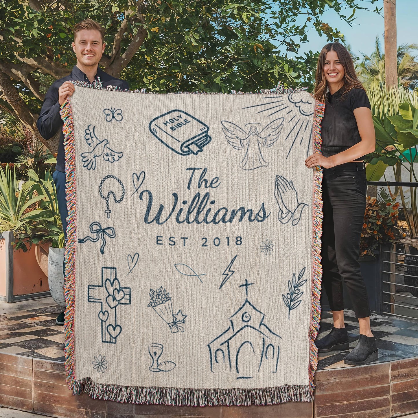 Christian Family Name Custom Blanket