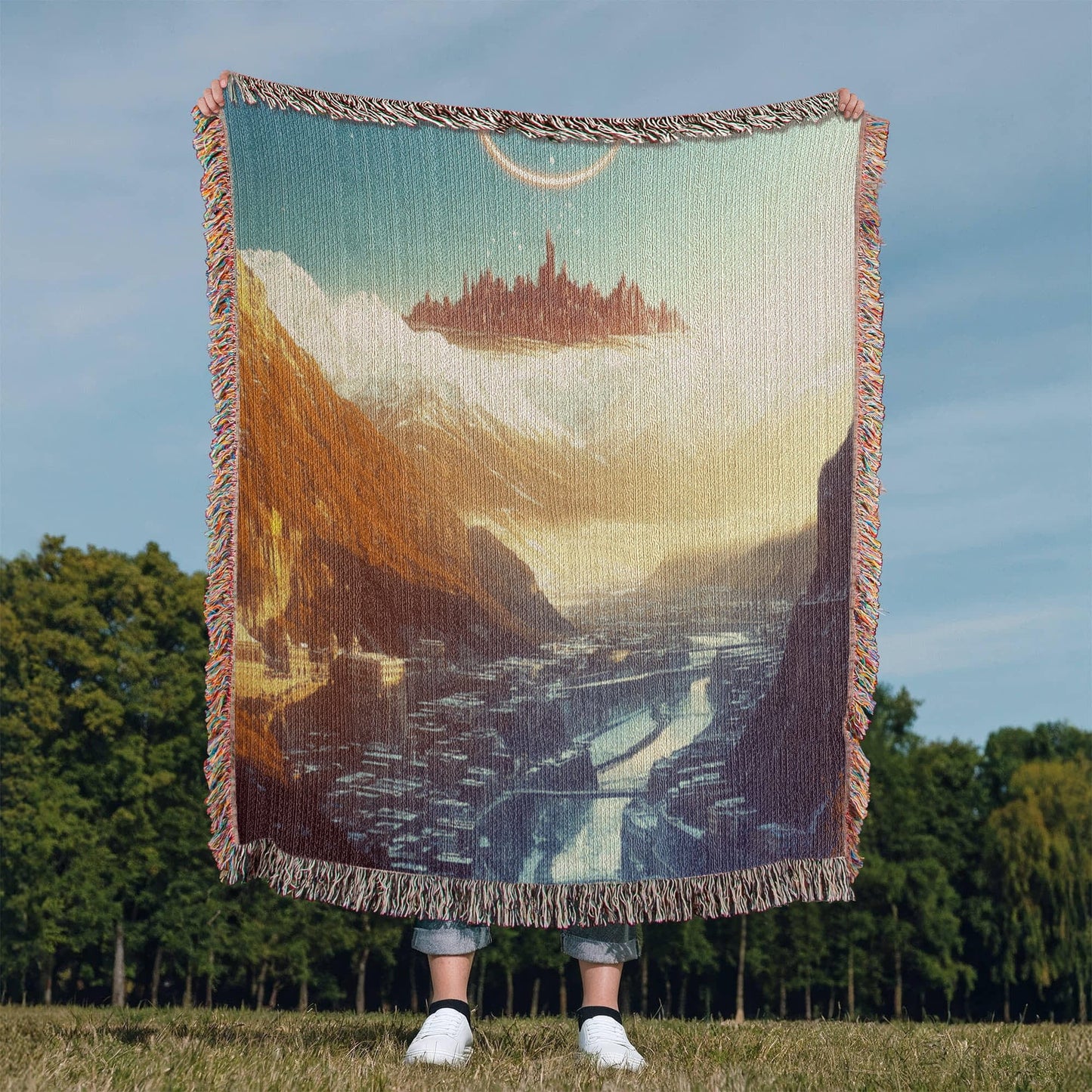 Fantasy Futuristic City Tapestry