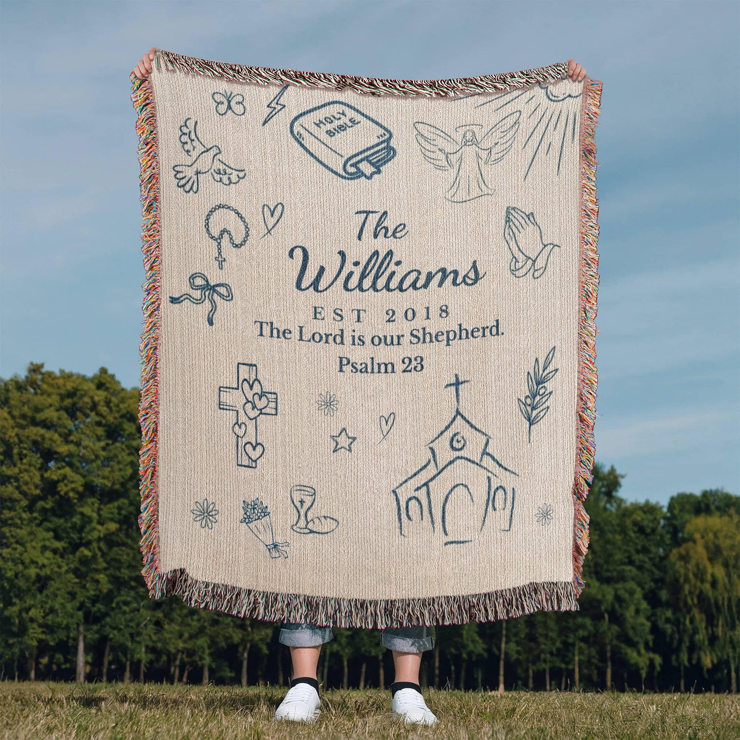 The Lord Is Our Shepherd Family Blanket
