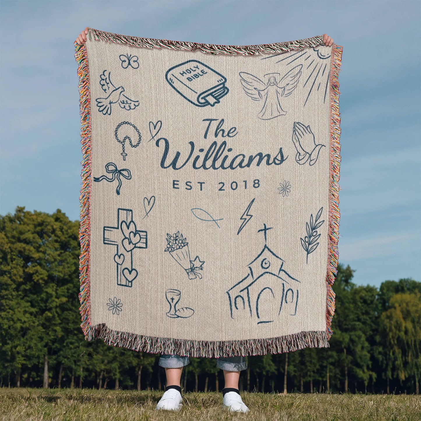 Christian Family Name Custom Blanket
