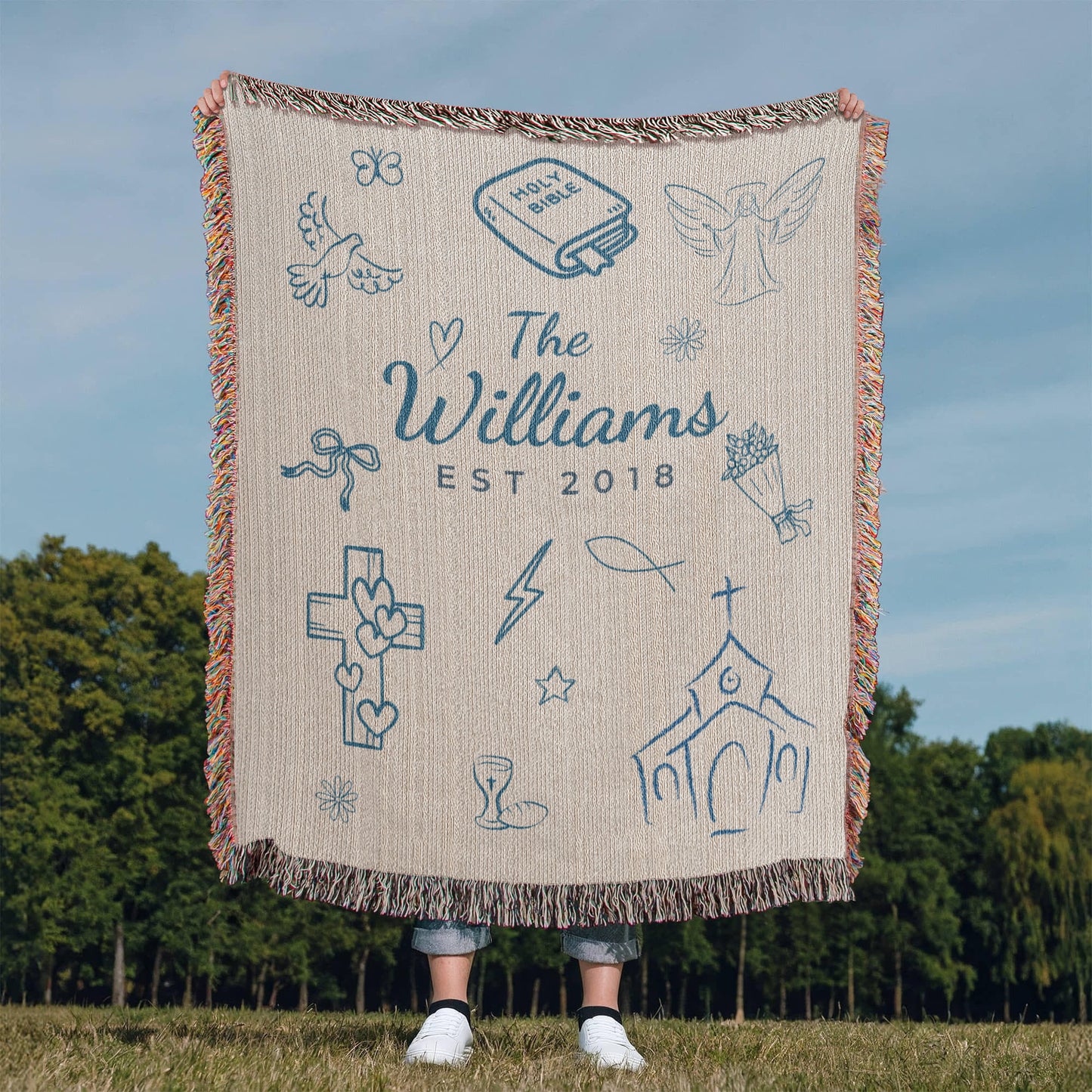 Family name Christian Blue Blanket
