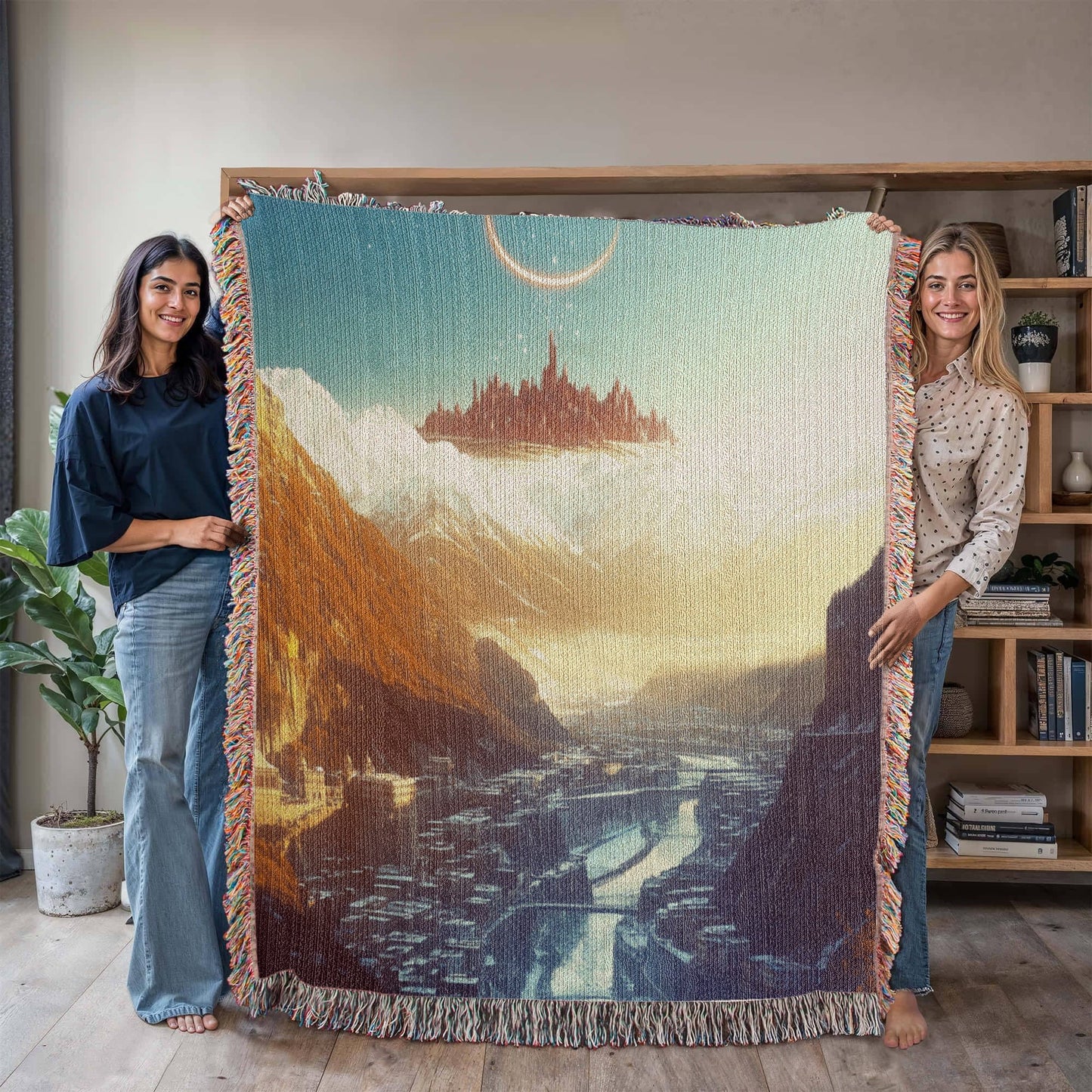 Fantasy Futuristic City Tapestry
