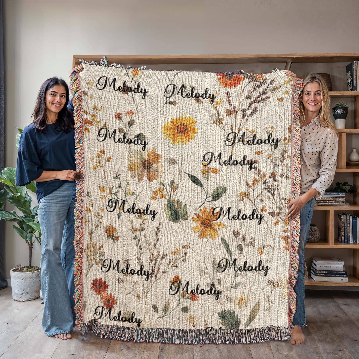 custom floral blanket
