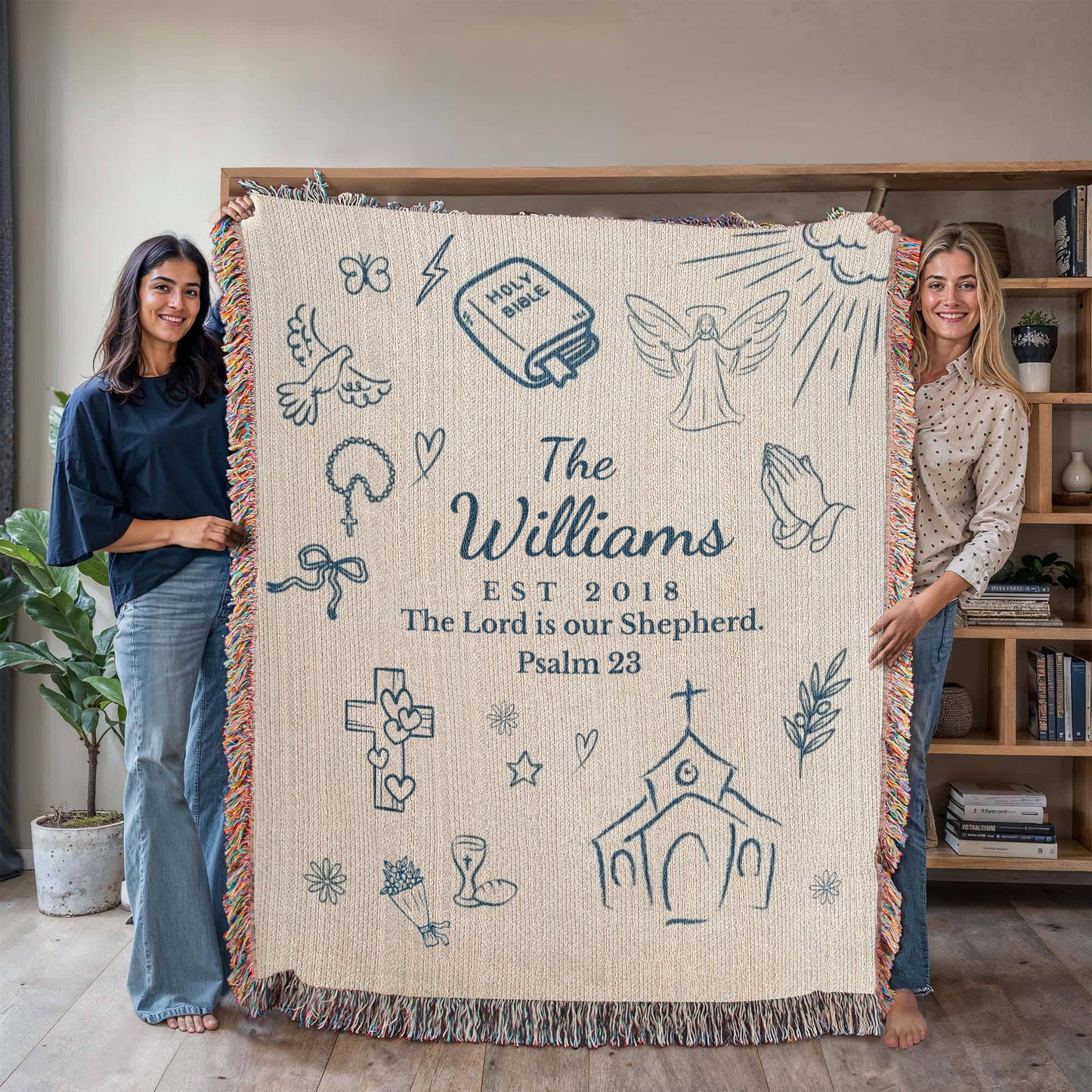 The Lord Is Our Shepherd Family Blanket