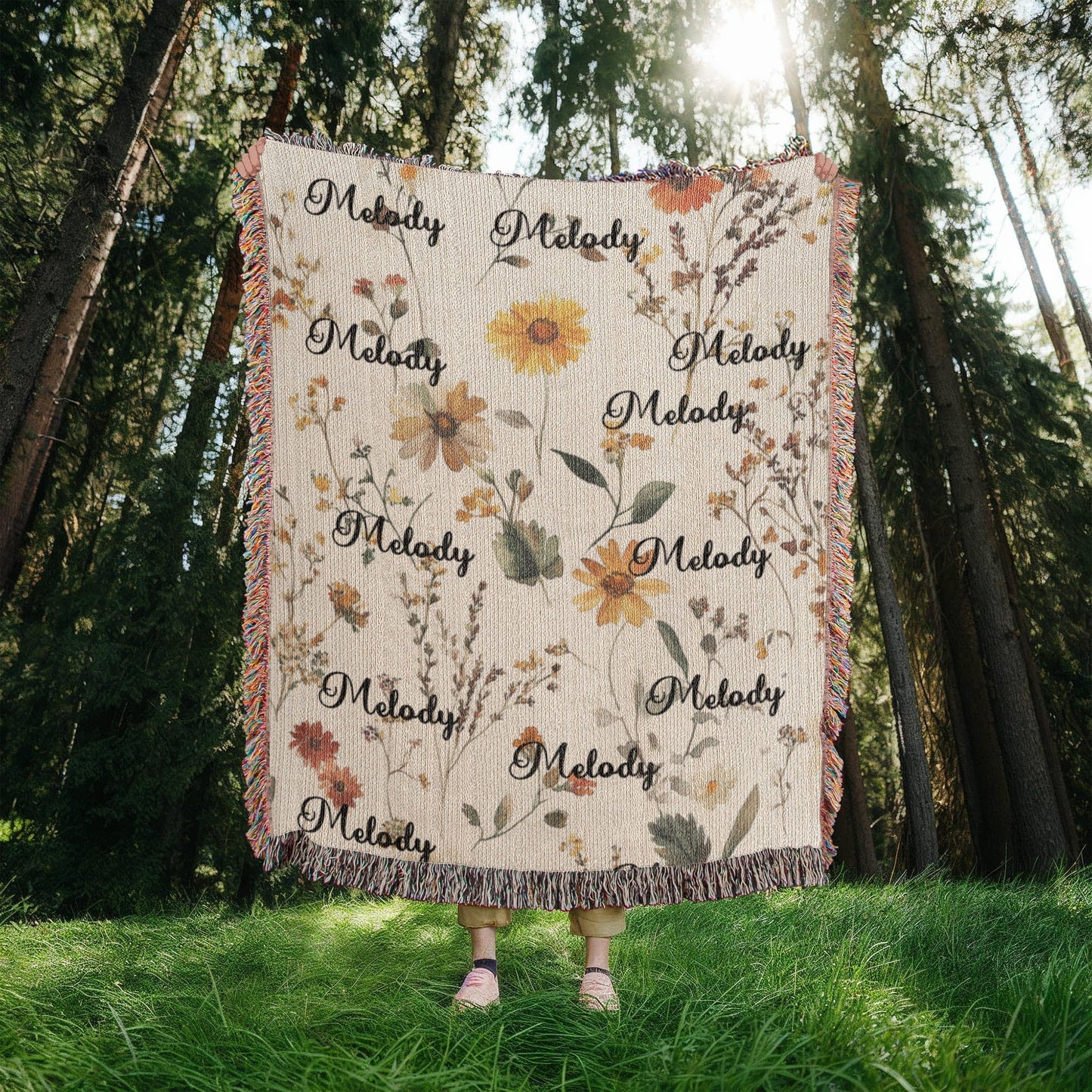 custom floral blanket