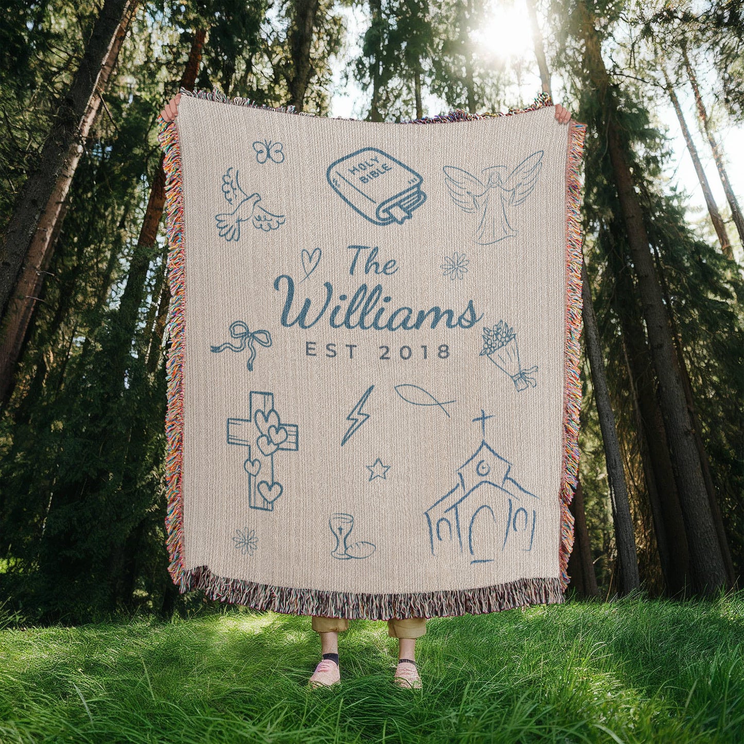 Family name Christian Blue Blanket