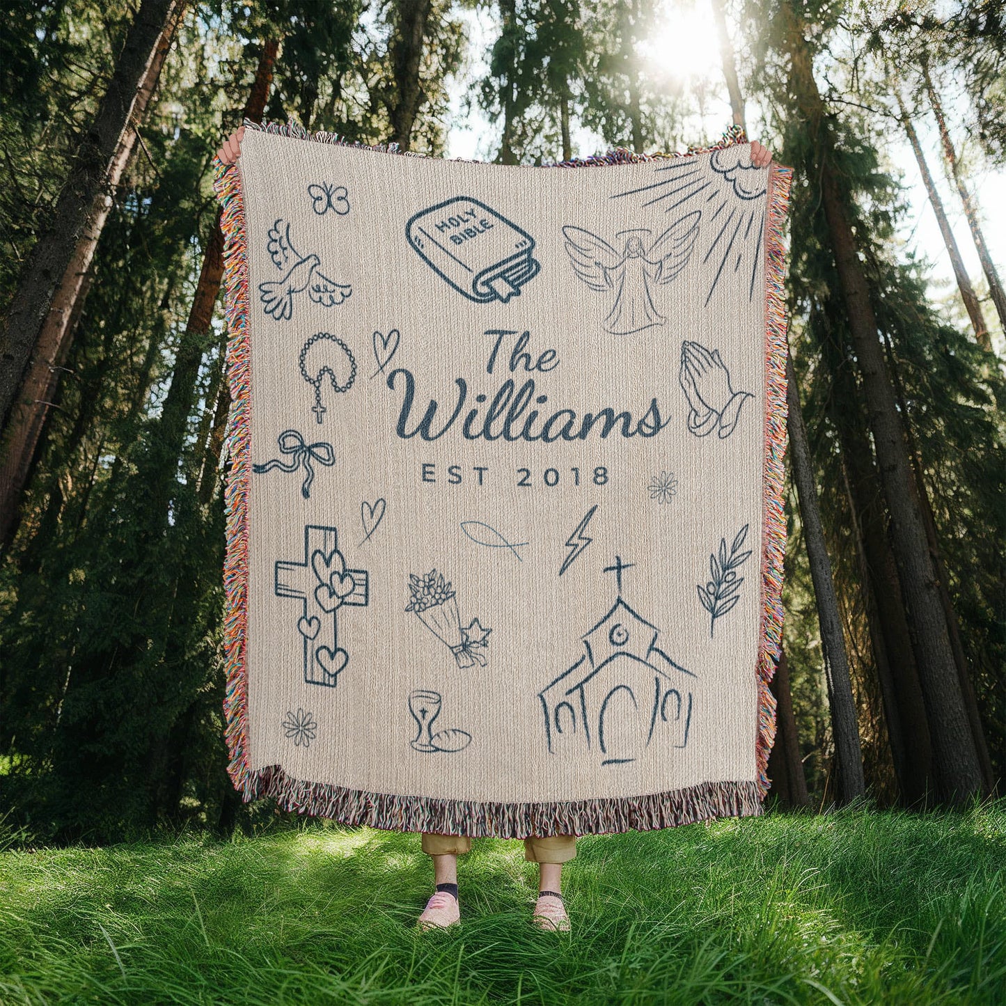 Christian Family Name Custom Blanket