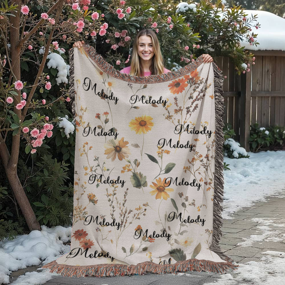 custom floral blanket