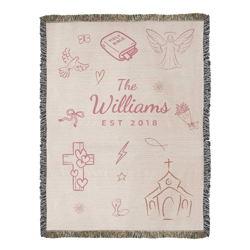 Christian Family Blanket-Pink