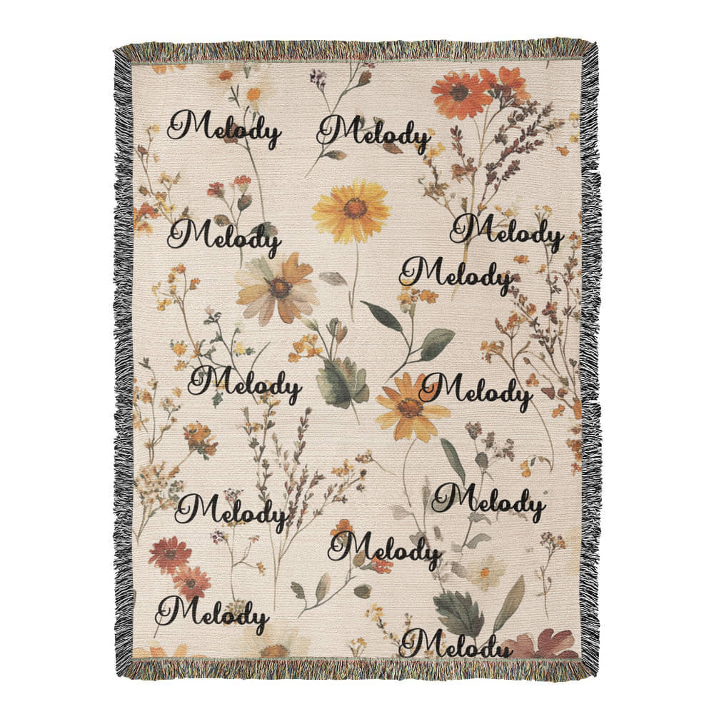 custom floral blanket