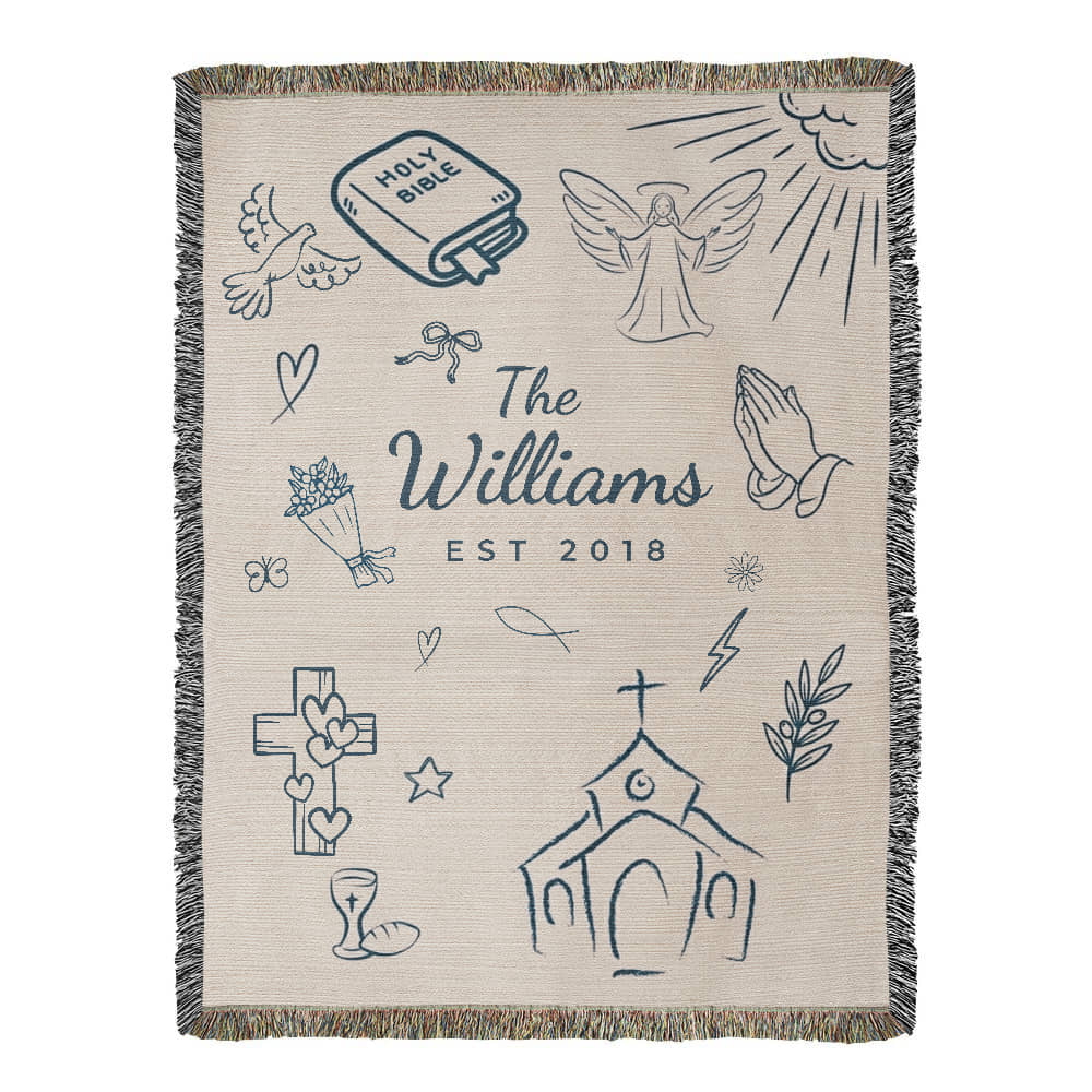 Christian Family Name Custom Blanket
