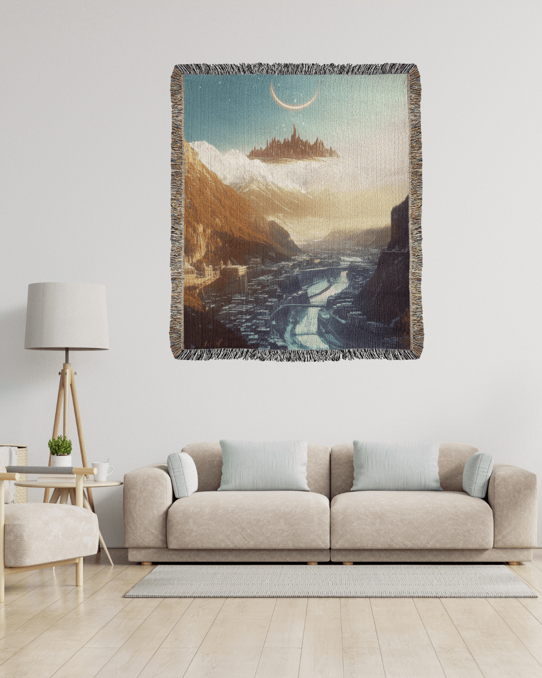 Fantasy Futuristic City Tapestry