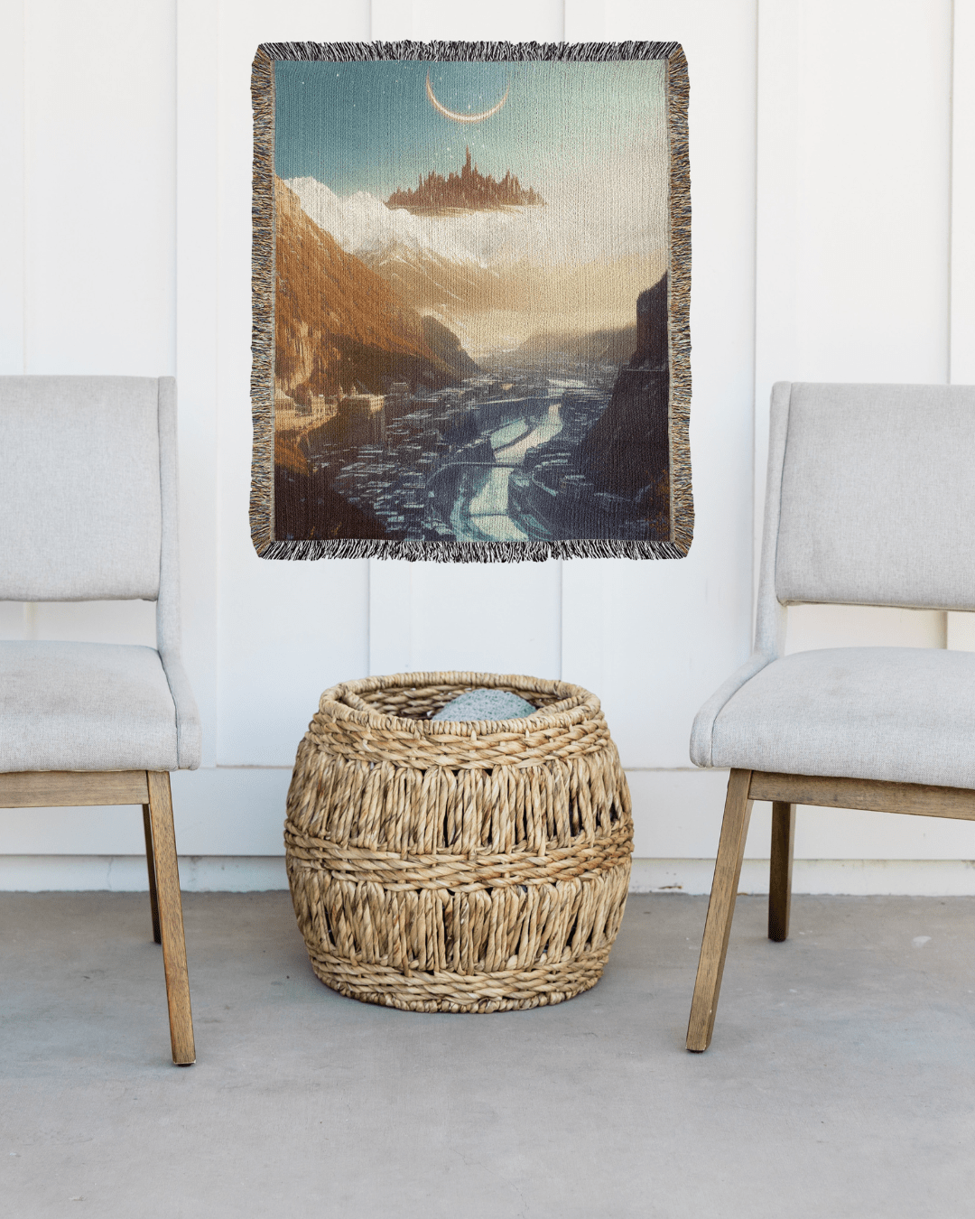 Fantasy Futuristic City Tapestry