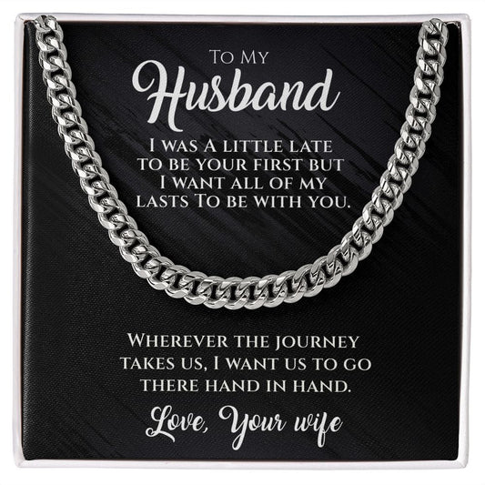 Hand In Hand-To My Husband Necklace