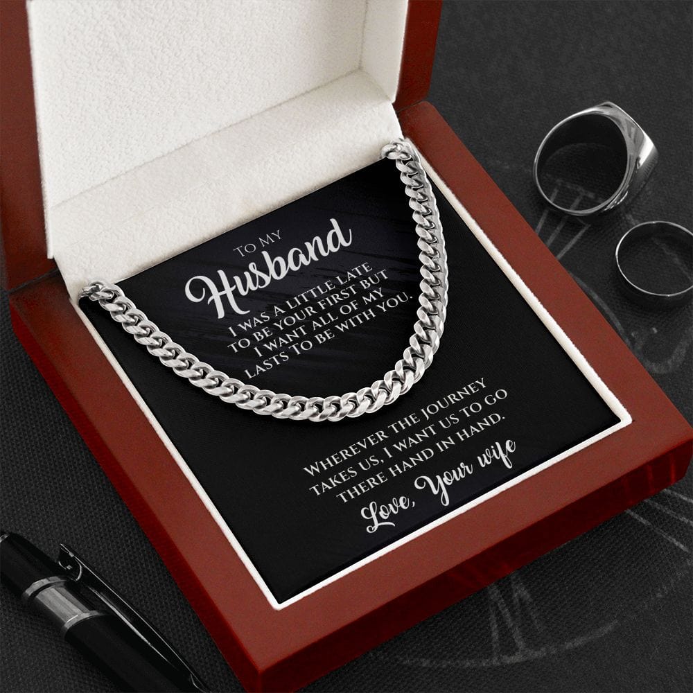 Hand In Hand-To My Husband Necklace