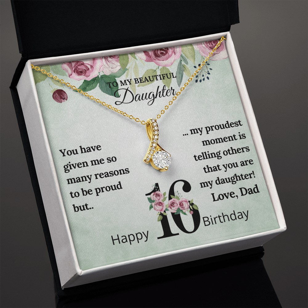 Daughter 16th Birthday Necklace from Dad