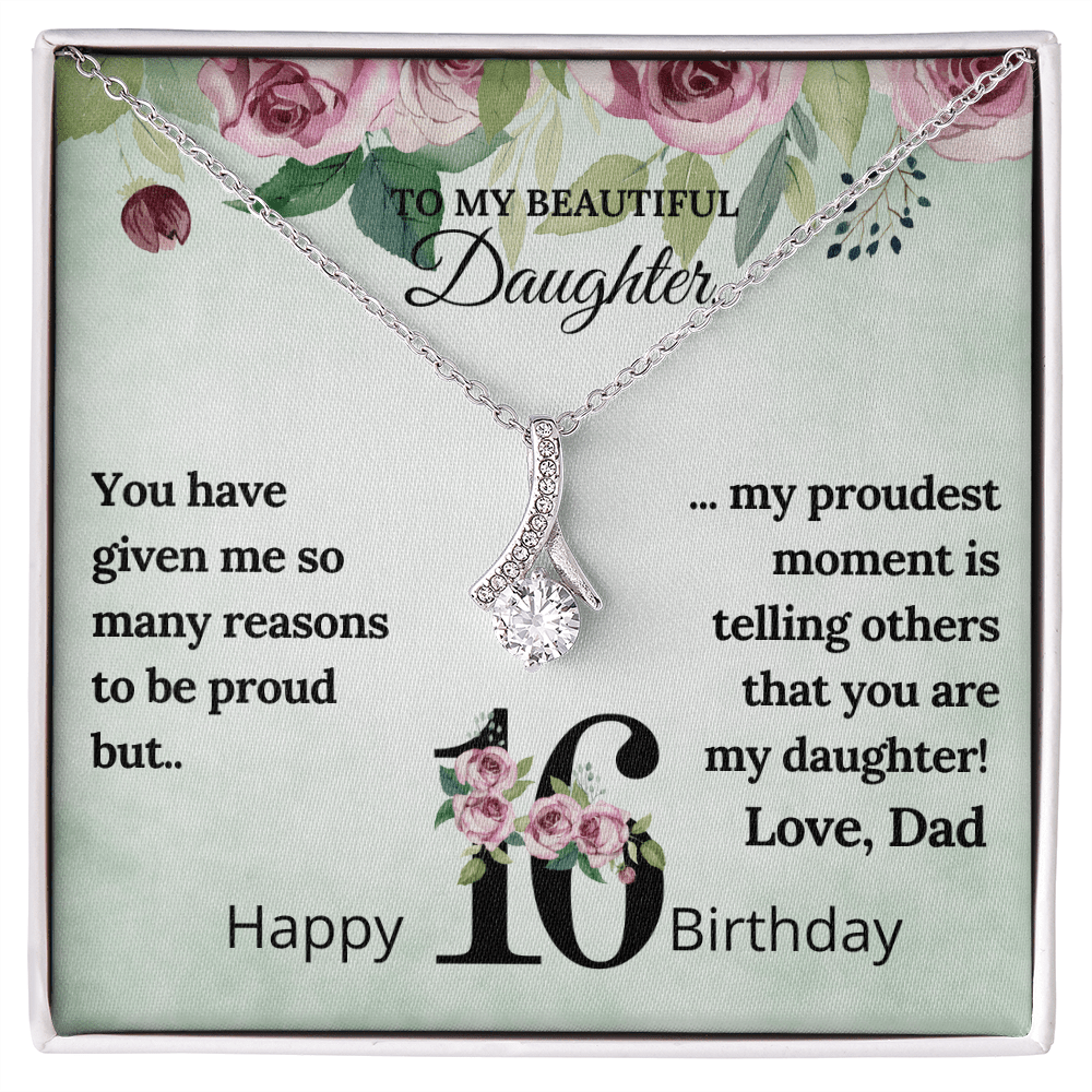 Daughter 16th Birthday Necklace from Dad