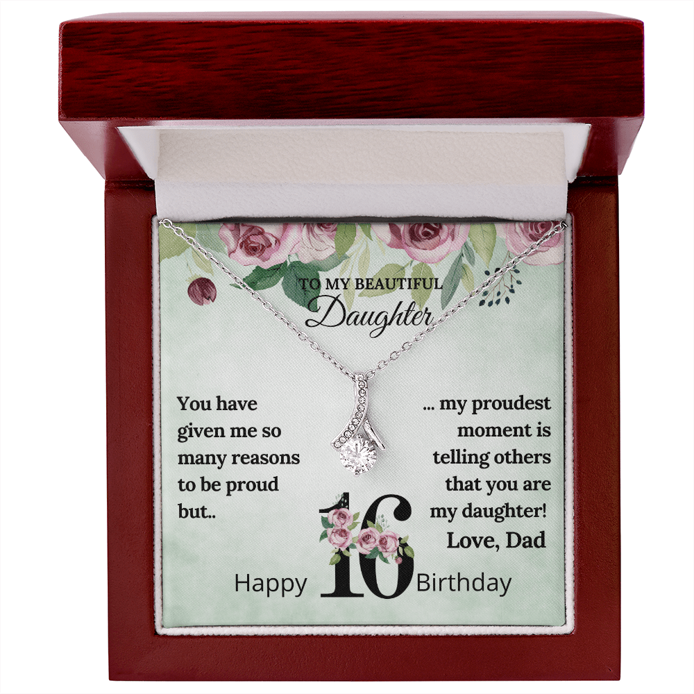 Daughter 16th Birthday Necklace from Dad