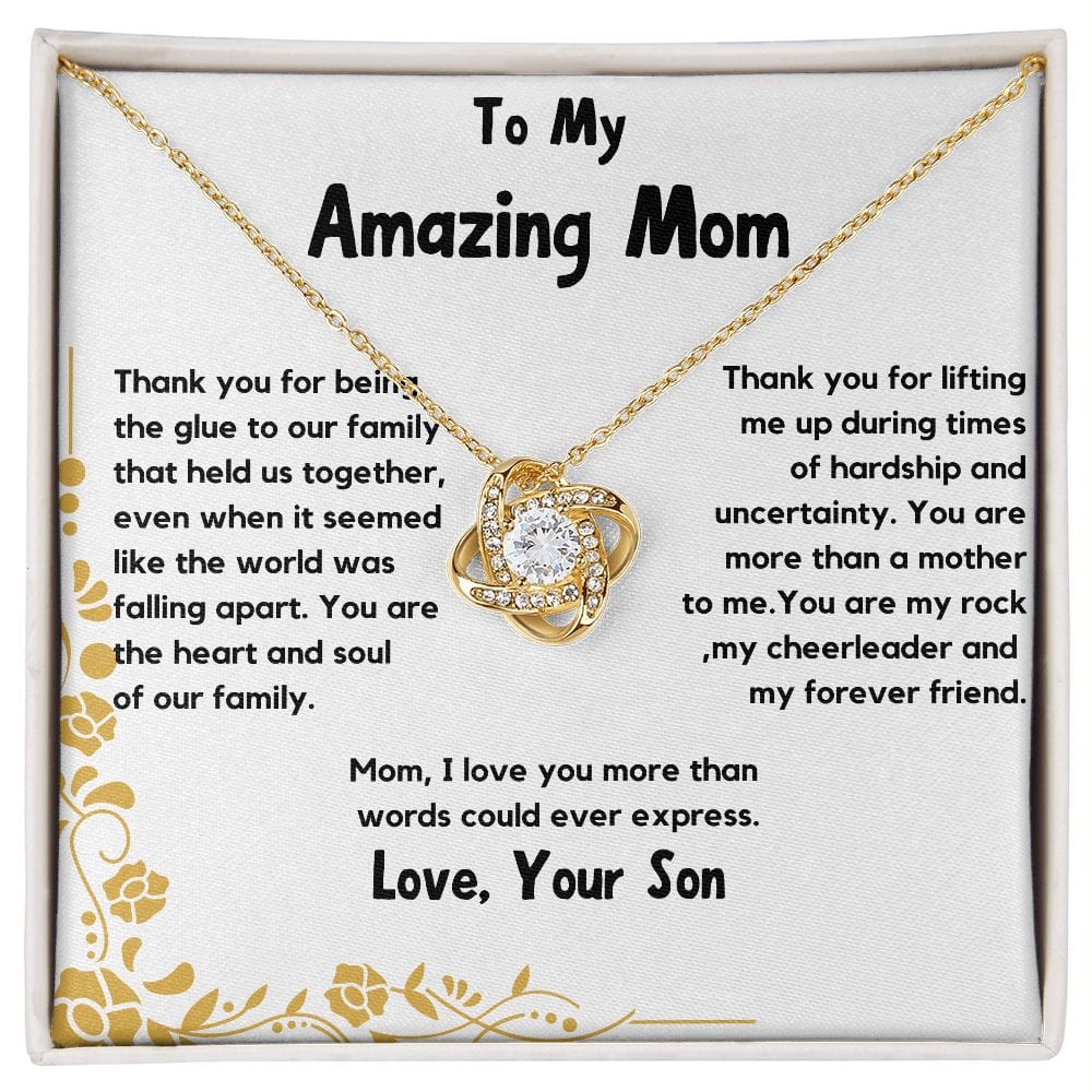 To My Amazing Mom Necklace, From Your Son